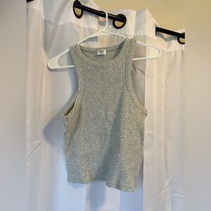 Grey cropped tank top